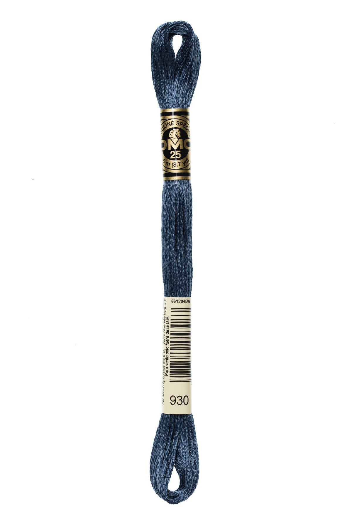 DMC Mouliné Spécial 25, colore 930, matassina da 8 metri, 100% cotone