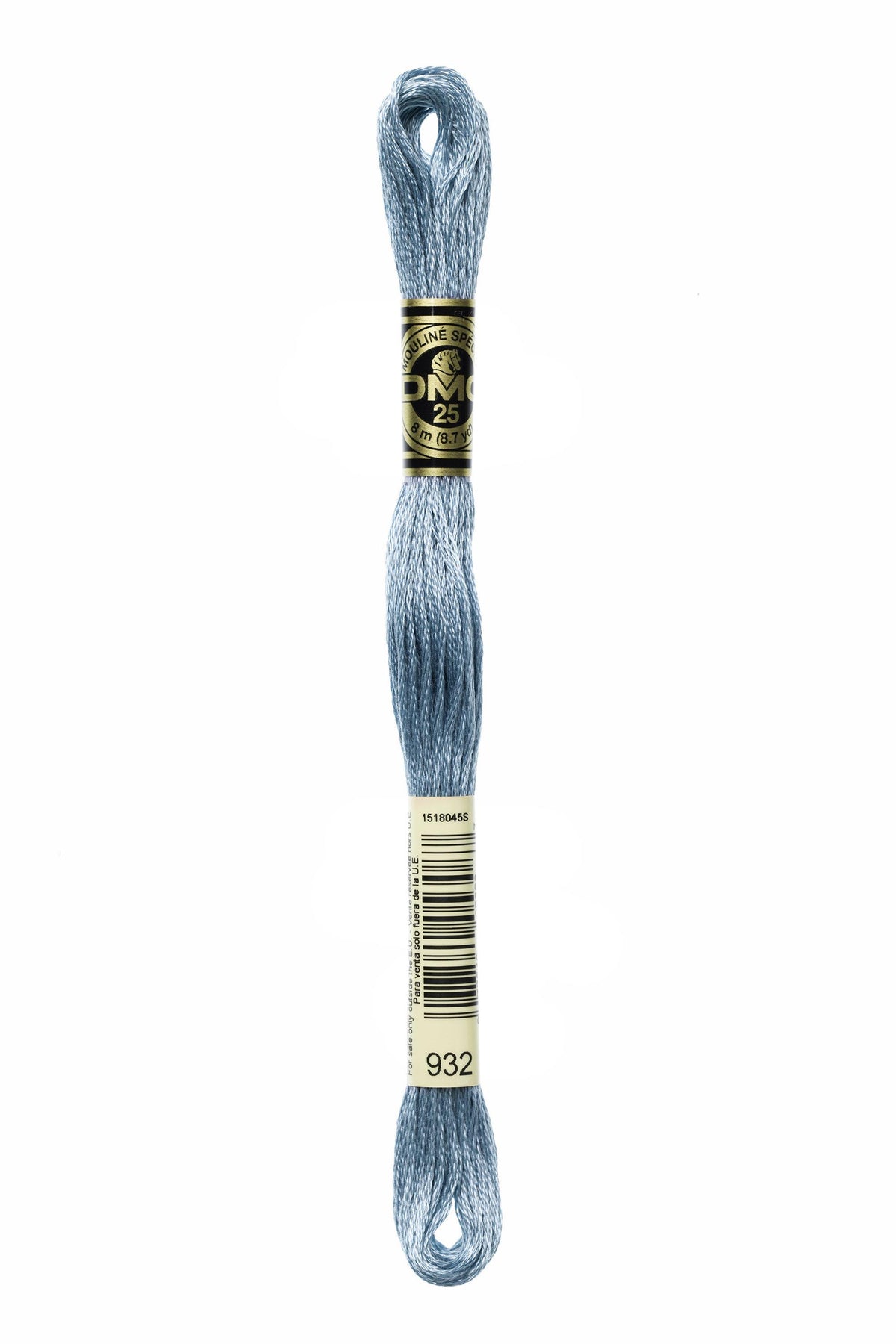 DMC Mouliné Spécial 25, colore 932, matassina da 8 metri, 100% cotone