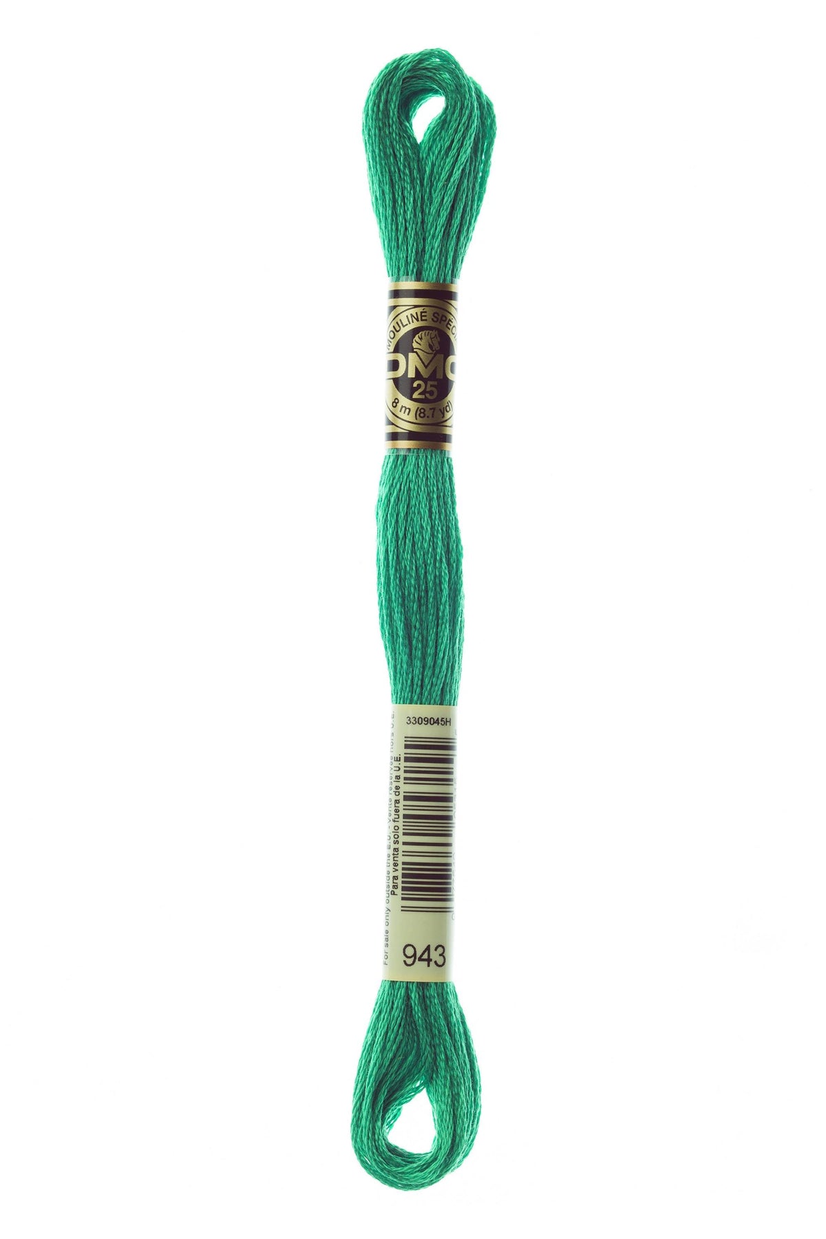 DMC Mouliné Spécial 25, colore 943, matassina da 8 metri, 100% cotone