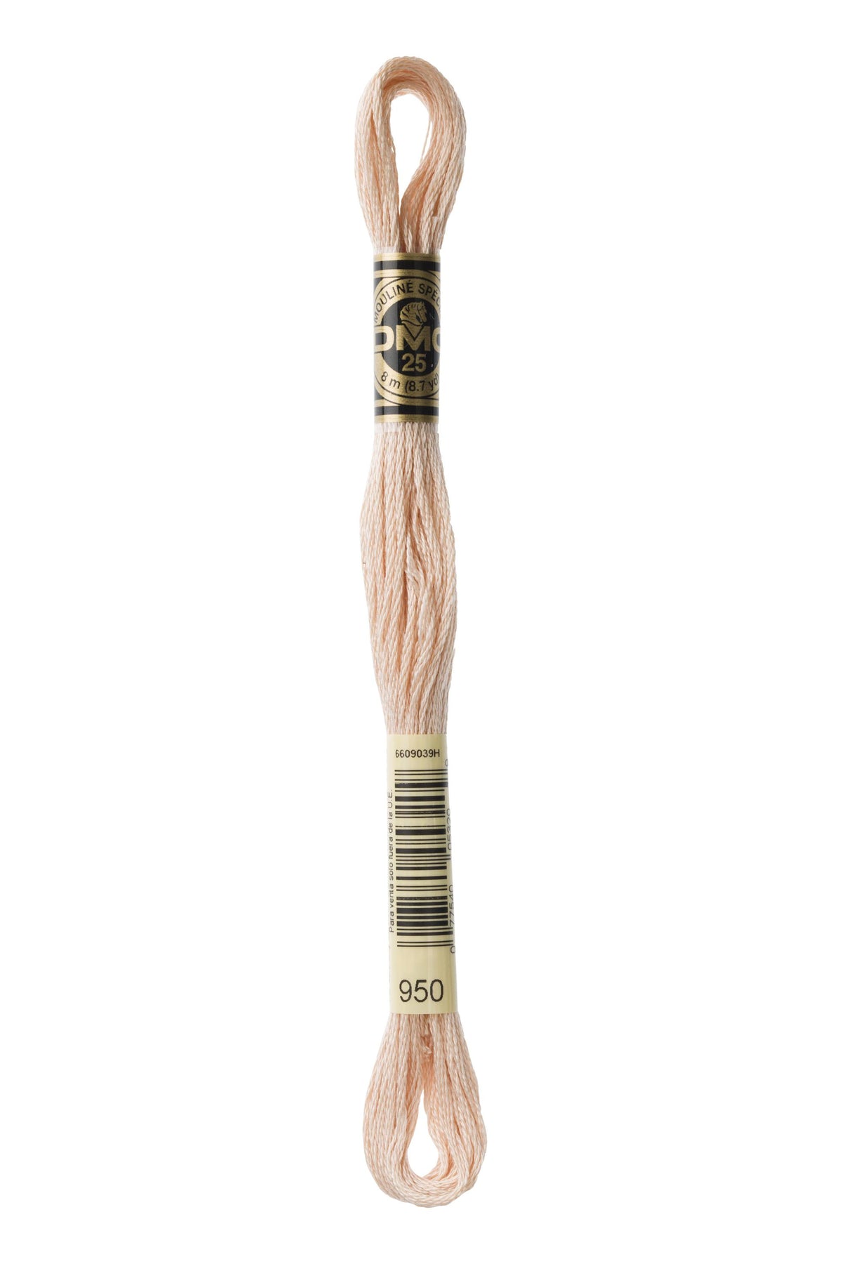 DMC Mouliné Spécial 25, colore 950, matassina da 8 metri, 100% cotone