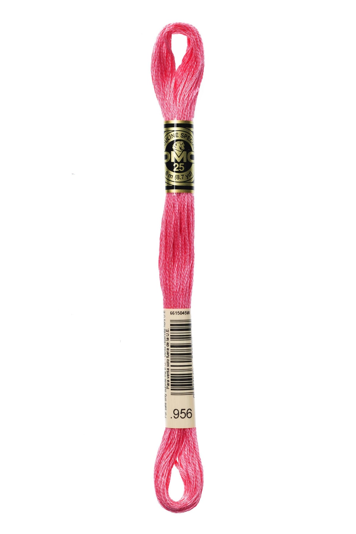 DMC Mouliné Spécial 25, colore 956, matassina da 8 metri, 100% cotone
