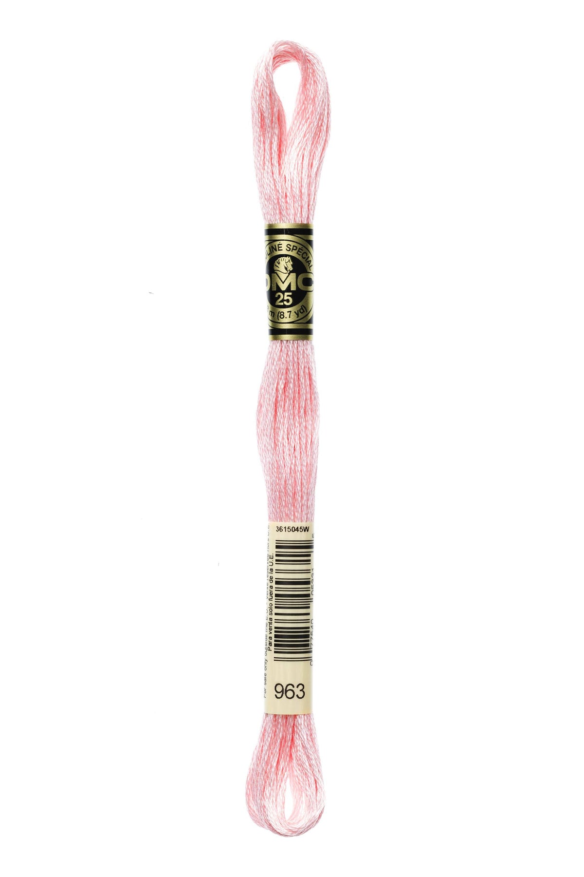 DMC Mouliné Spécial 25, colore 963, matassina da 8 metri, 100% cotone