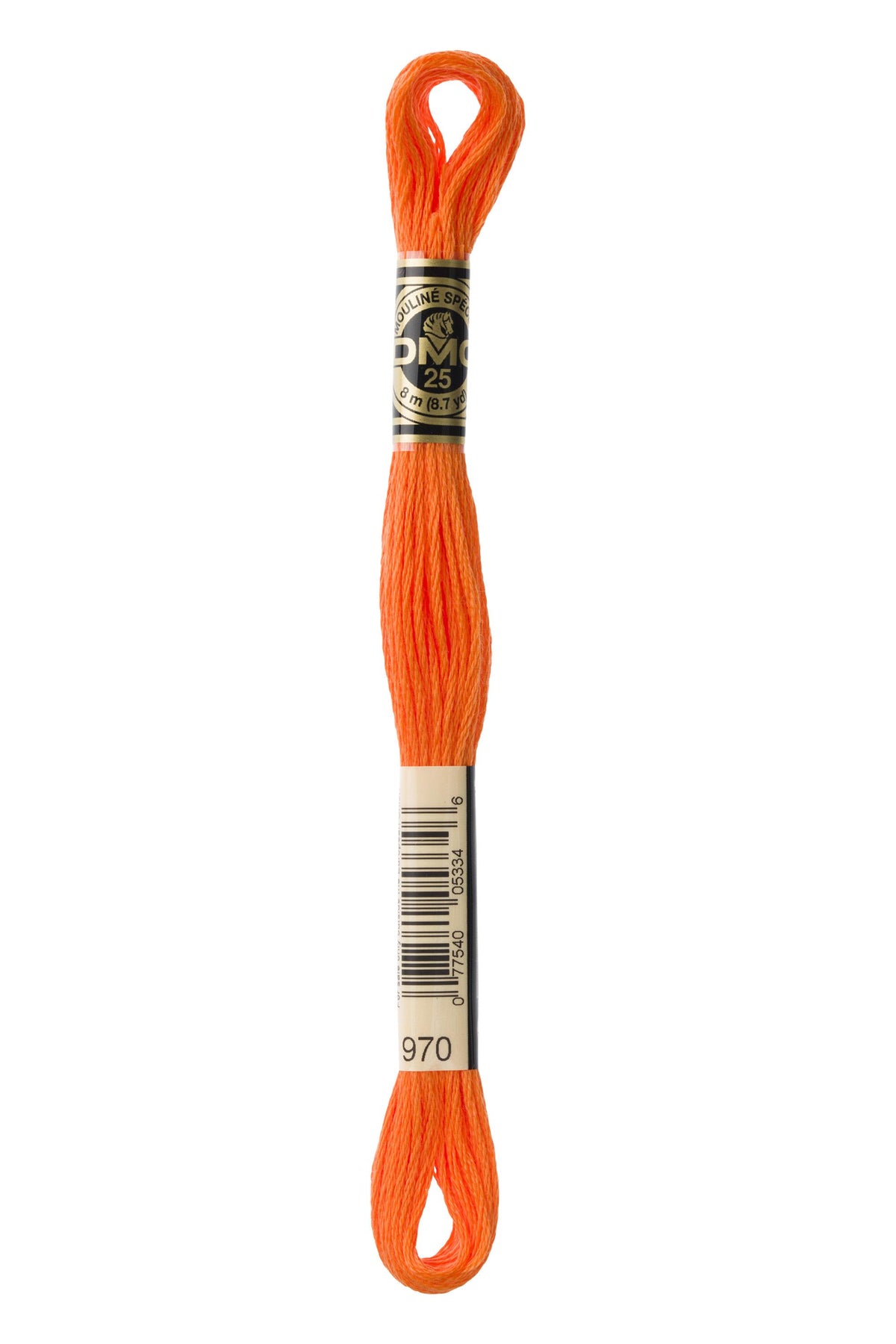 DMC Mouliné Spécial 25, colore 970, matassina da 8 metri, 100% cotone