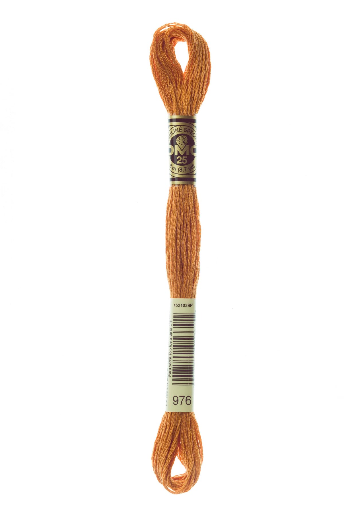 DMC Mouliné Spécial 25, colore 976, matassina da 8 metri, 100% cotone