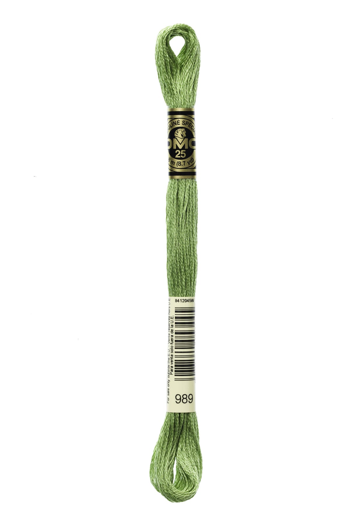 DMC Mouliné Spécial 25, colore 989, matassina da 8 metri, 100% cotone