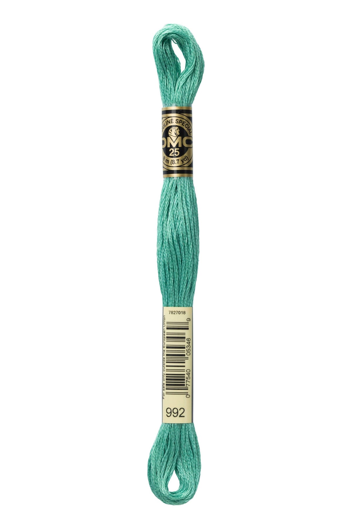 DMC Mouliné Spécial 25, colore 992, matassina da 8 metri, 100% cotone