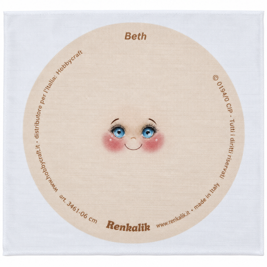 Faccina Beth Renkalik stampata su maglina