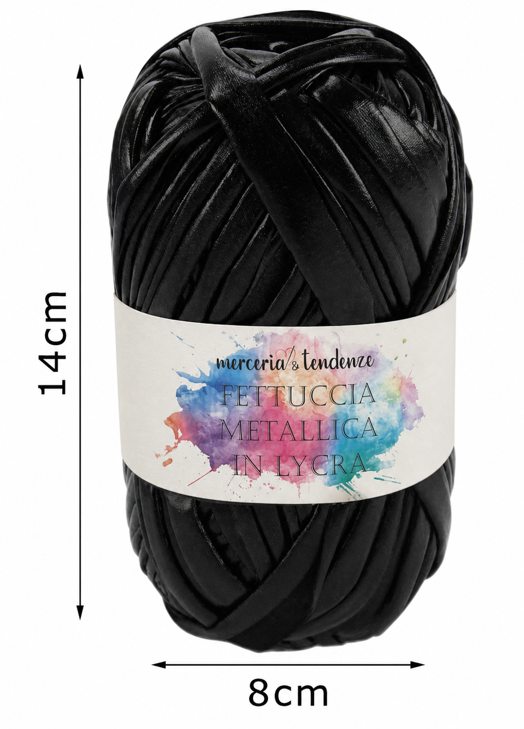 Fettuccia Metallica in Lycra Gomitolo da 100g lunga 45 metri