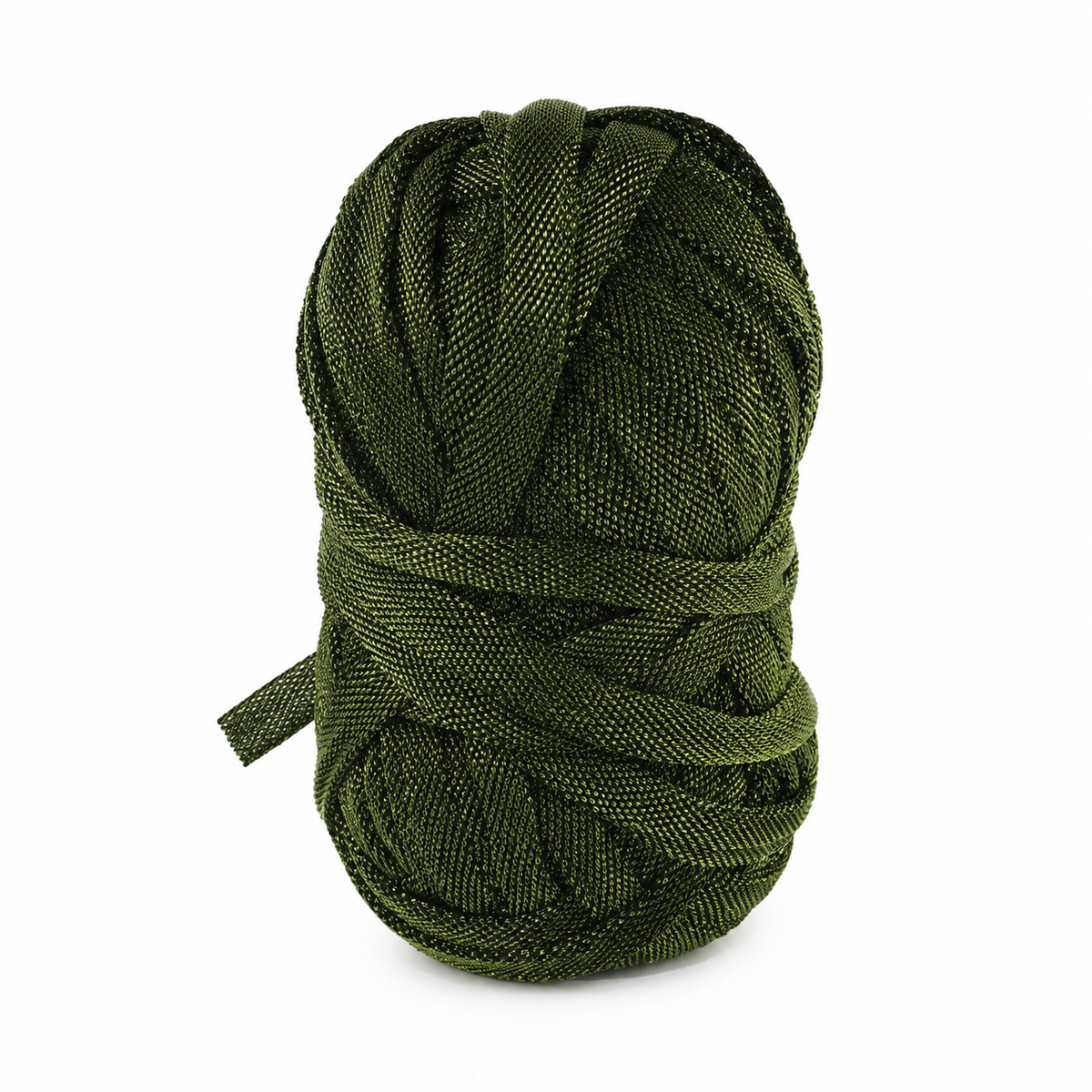 Fettuccia cucita in poliestere Verde Oliva, articolo 17735-14, senza etichetta
