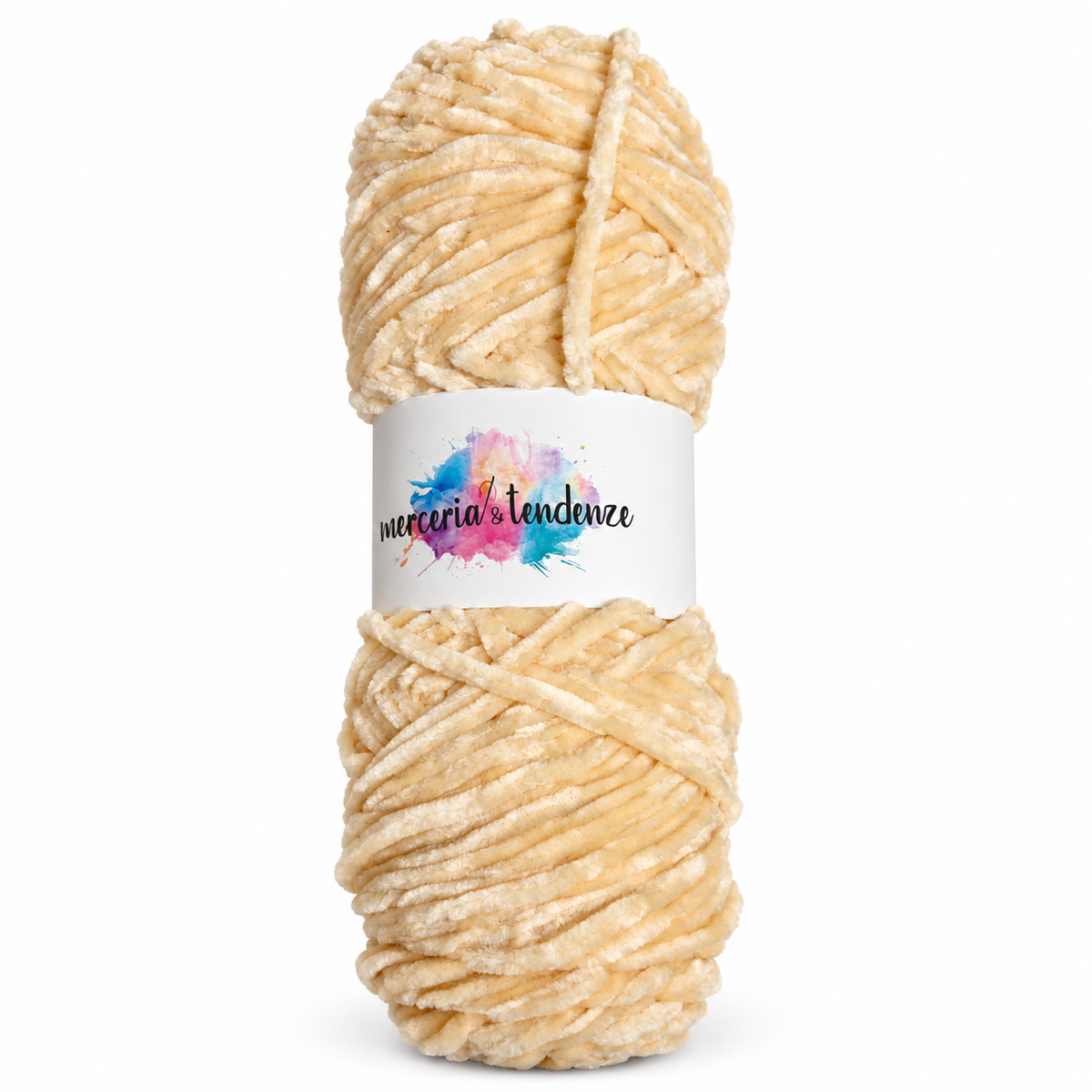 Filato effetto velluto – Beige 592 – foto su sfondo bianco