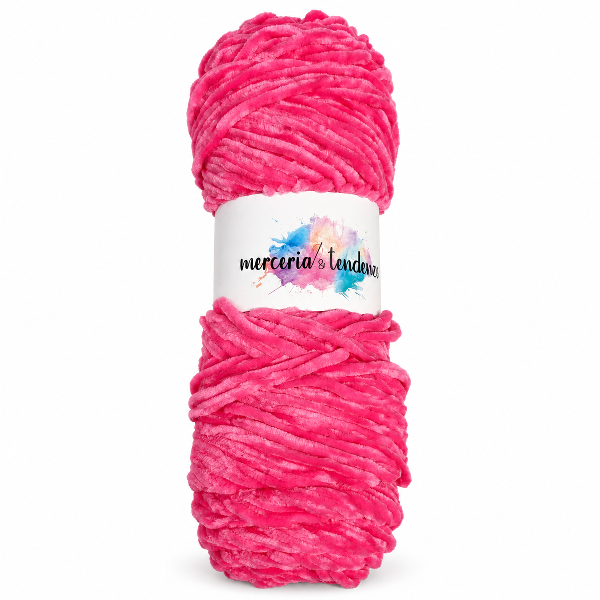 Filato effetto velluto – Rosa 597 – foto su sfondo bianco