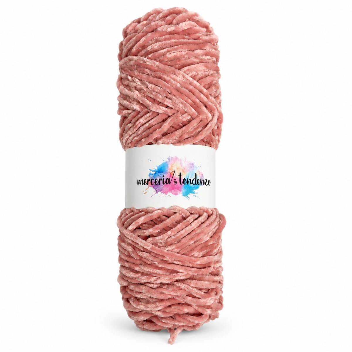 Filato effetto velluto – Rosa antico 598 – foto su sfondo bianco