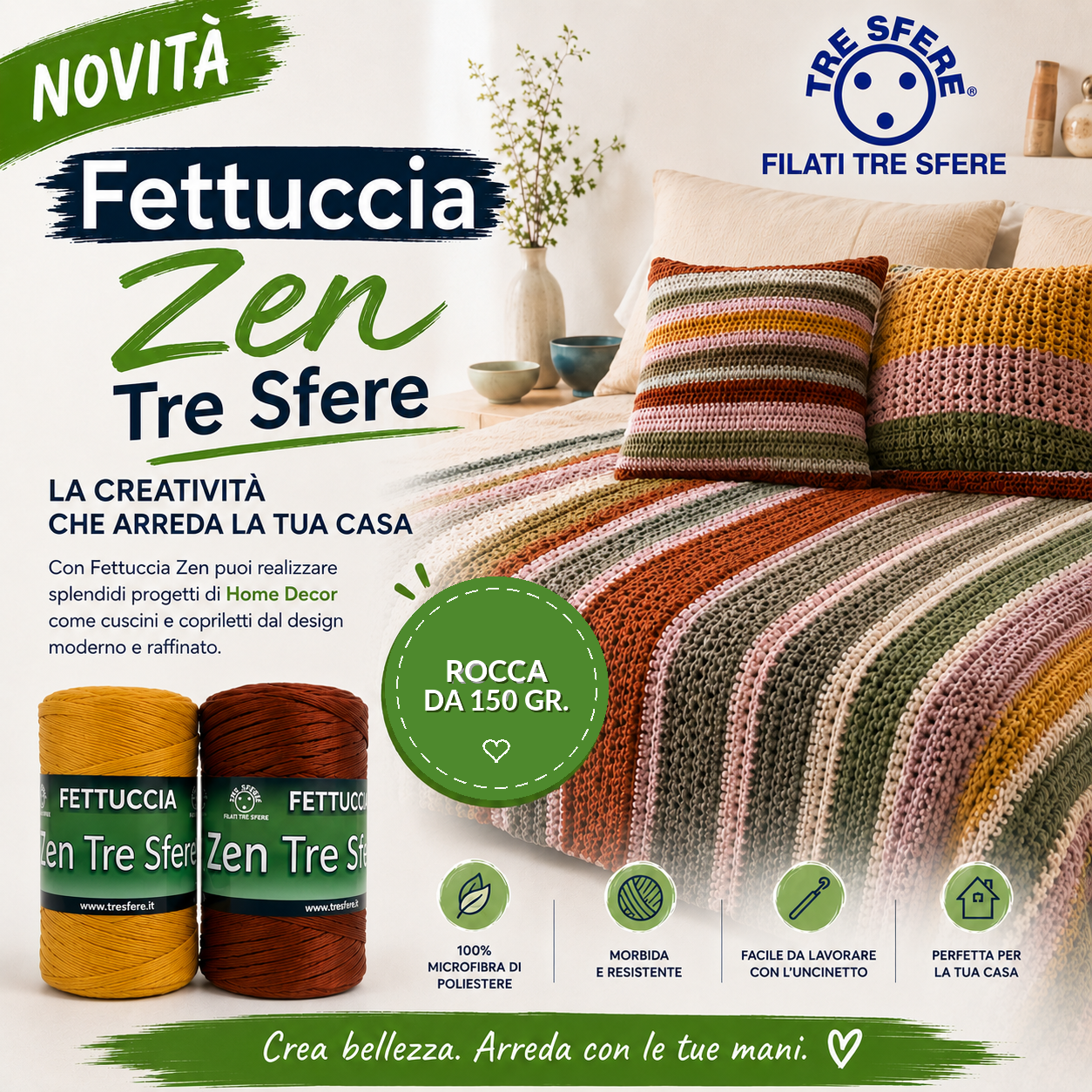 Fetuccia zen  150gr 150mt 100%pl microfibra