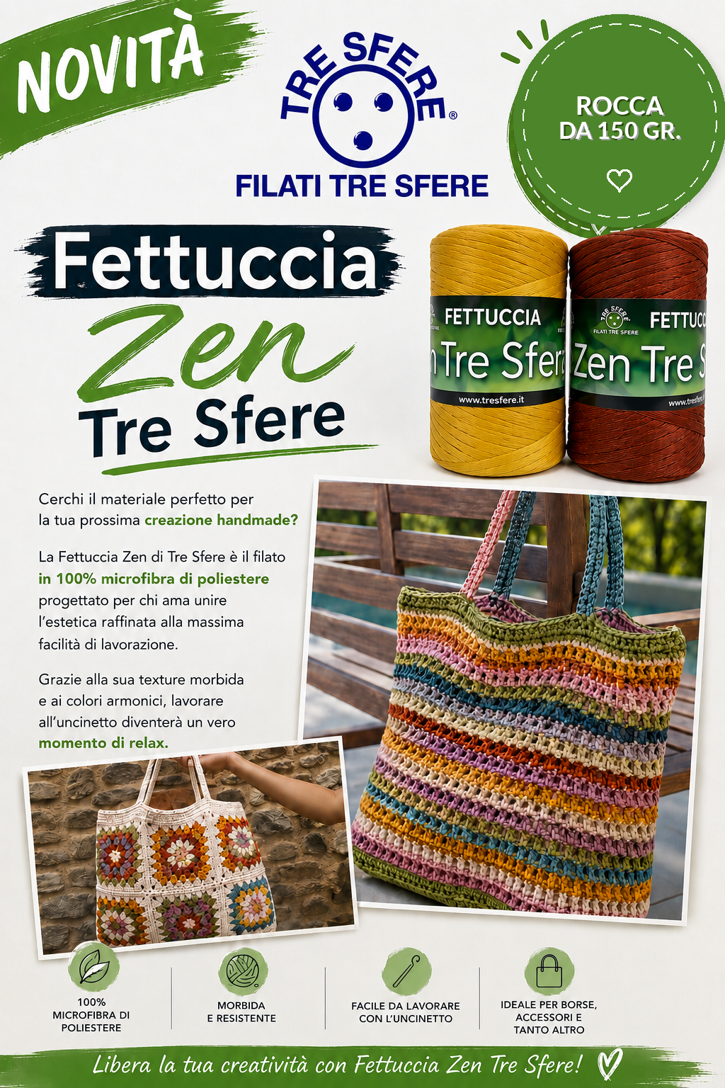 Fetuccia zen  150gr 150mt 100%pl microfibra