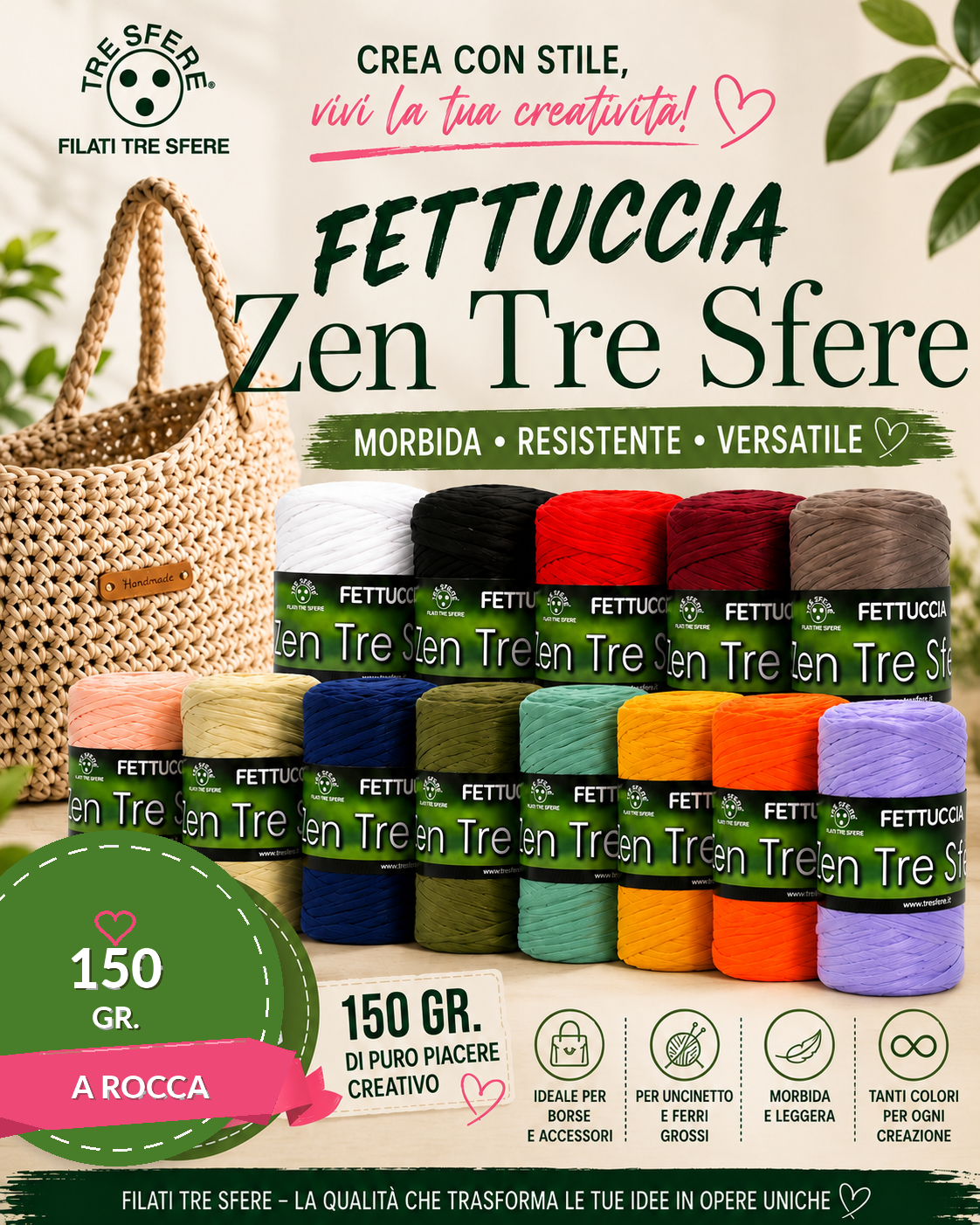 Fetuccia zen  150gr 150mt 100%pl microfibra