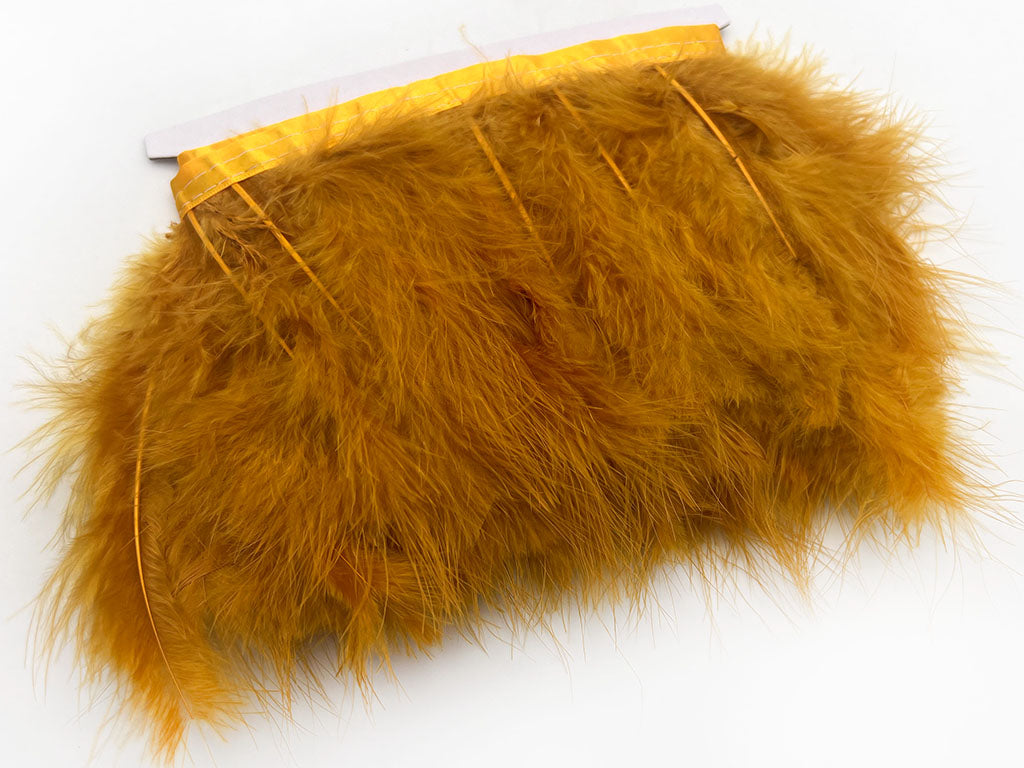 Frangia piume di struzzo Oro P266-069