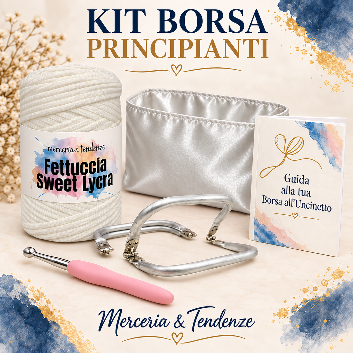 Kit Borsa Principianti – Bianco con fodera bianca