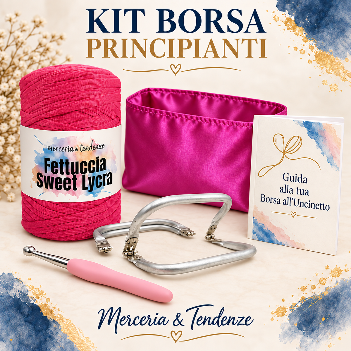 Kit Borsa Principianti – Fuxia con fodera fuxia