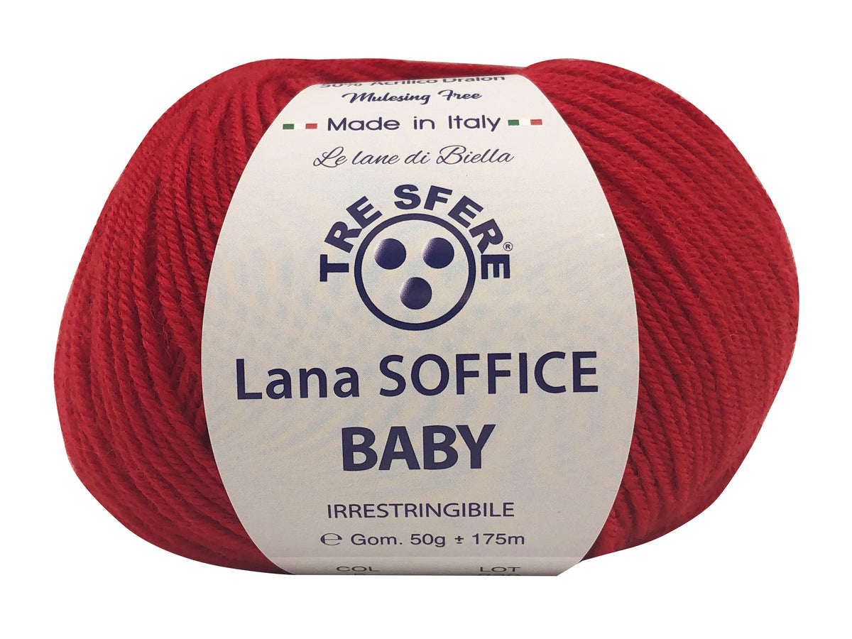Lana Soffice Baby Tre Sfere - Rosso LS15-5