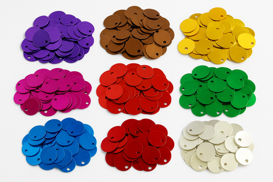 Paillettes Lisce per Borse e Creazioni - Misura ⌀ 2,5 - pacco da 20g con circa 100 pz