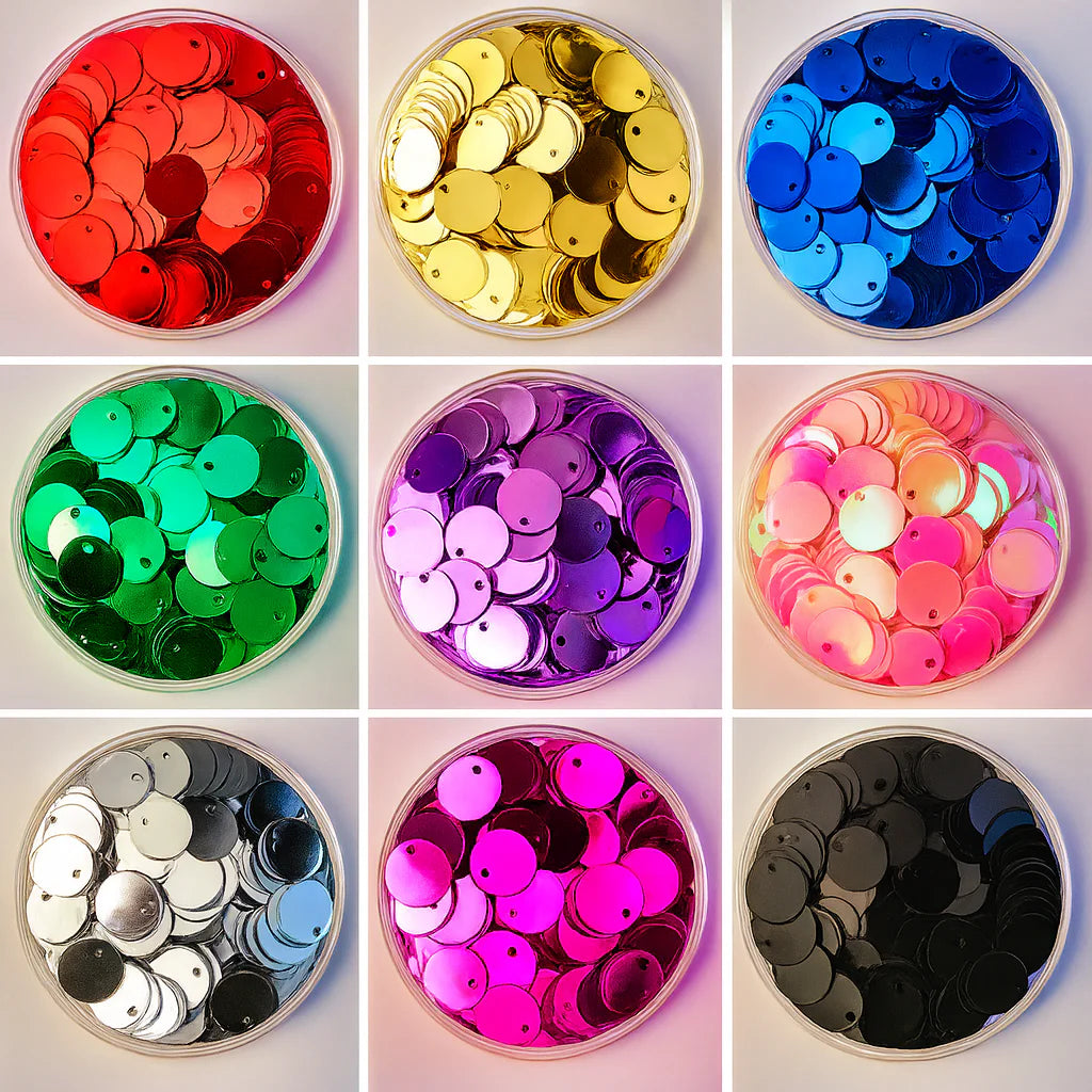 Paillettes Maxi Rotonde 2,5 cm con Foro 15GR