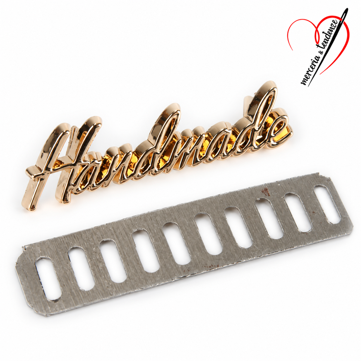 Targhetta Firma Handmade Oro con contropiastra, 4,8 × 1,2 cm