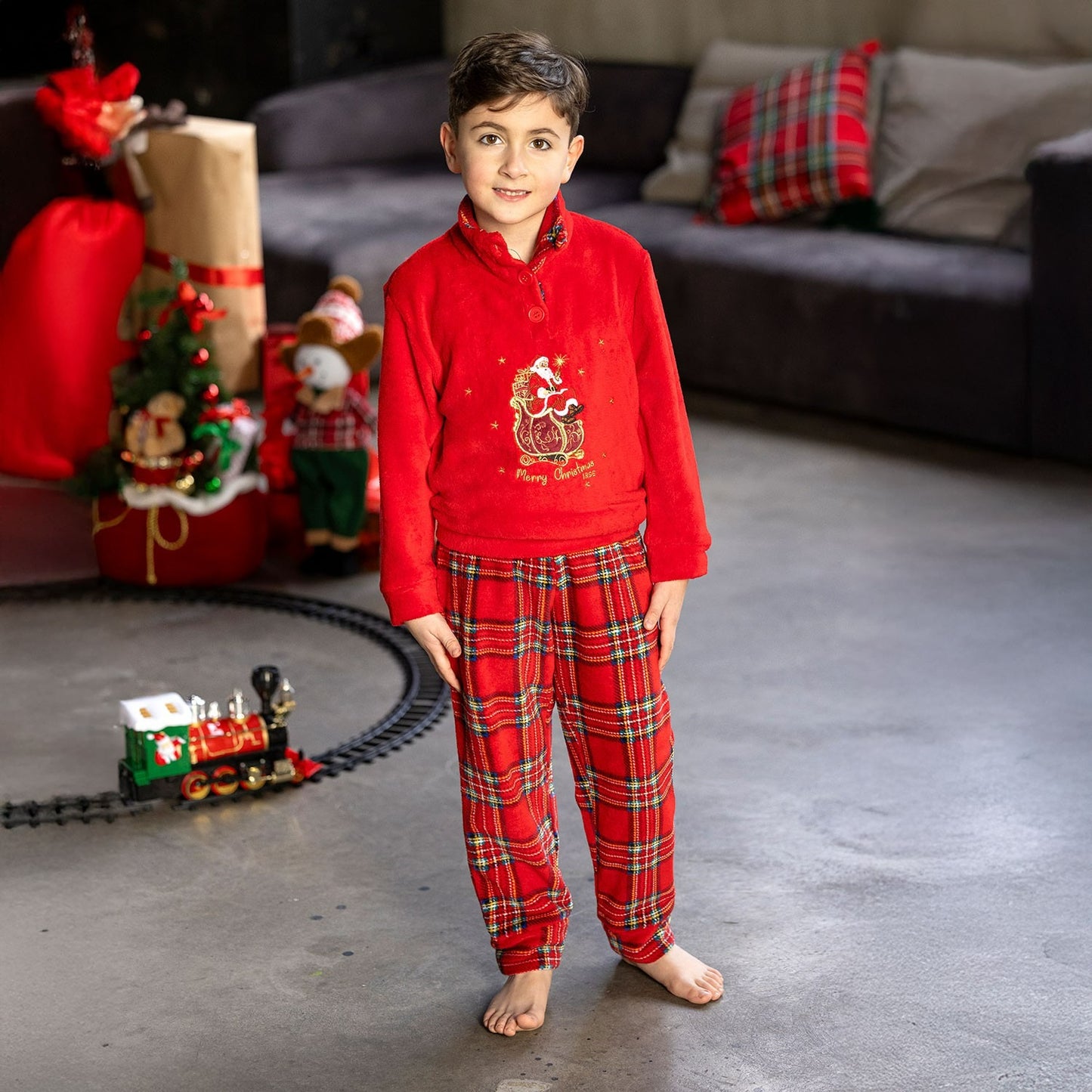 Pigiama bimbo natalizio in coral Irge XMASKC40